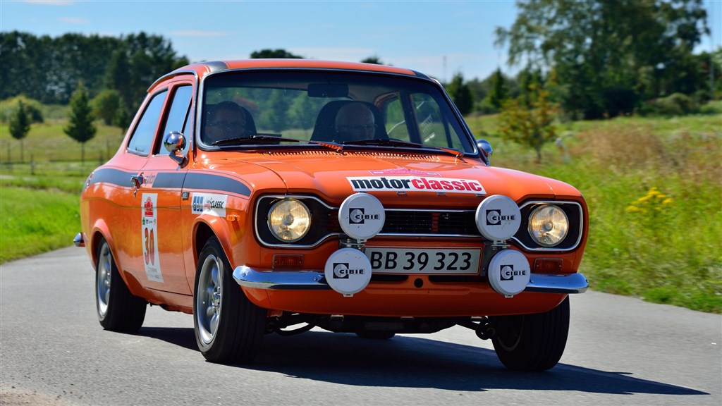 De regerende FDM DASU Classic-mestre Finn Kristensen og Jan Østergaard kommer til start i Oresund Rally i deres Ford Escort Mexico
(Foto: Michael Eisenberg)
